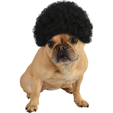 Rubie's Pet Costume Afro Curly Wig for Small to Medium Dogs - Black