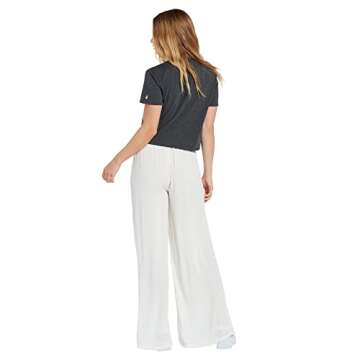 Volcom Women's Stoneshine Wide Leg Beach Pant - Star White