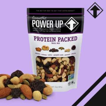 Power Up Protein Packed Trail Mix By Gourmet Nut - Natural Keto & Paleo Friendly Non GMO Vegan Glute...