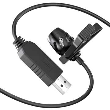PoP voice Microphone Professional for USB Device Lavalier Lapel Omnidirectional Microphone for Compu...
