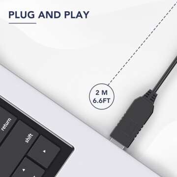 PoP voice Microphone Professional for USB Device Lavalier Lapel Omnidirectional Microphone for Computer, PC, Condenser Mic Audio & Video Recording, YouTube, Interview, Podcast, Vlogging (6.6 Feet)