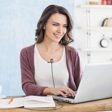 PoP voice Microphone Professional for USB Device Lavalier Lapel Omnidirectional Microphone for Computer, PC, Condenser Mic Audio & Video Recording, YouTube, Interview, Podcast, Vlogging (6.6 Feet)