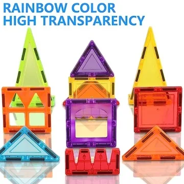 GEPER 32PCS Magnetic Tiles for Kids | Ideal STEM Gift