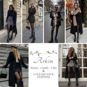 Arkim Fleece Lined Tights 3 Size (S/M/L) Winter Fake Transparent Elastic Tights Skin Leggings Fleece Lined Tights for Women (Black-thick fleece, M)