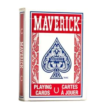 Maverick Playing Cards, Standard Index, Red and Blue, 12 Pack