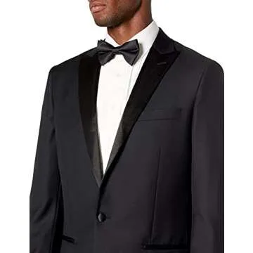 Classic Italian Wool Tuxedo Jacket for Men - Black 40 Regular