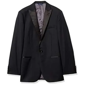 Classic Italian Wool Tuxedo Jacket for Men - Black 40 Regular