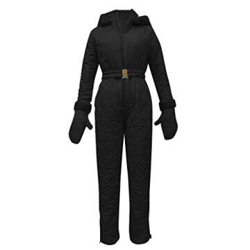 Zpervoba Women's Waterproof Snow Ski Suit with Fur Collar