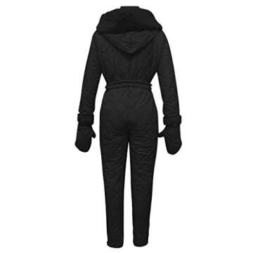Zpervoba Women's Waterproof Snow Ski Suit with Fur Collar