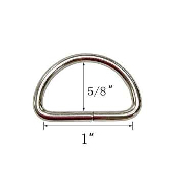 TSJ 50 Pack of Heavy Duty Metal D Rings – Perfect for Sewing and DIY Projects