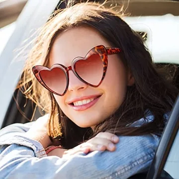 Frienda 9 Pairs Heart Shaped Sunglasses for Women