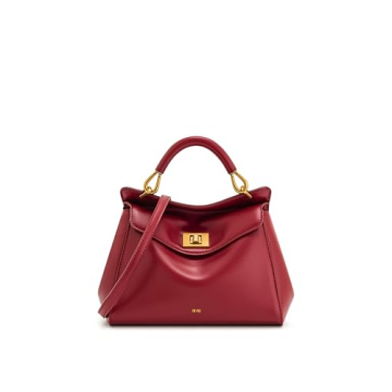 JW PEI Women's Lucia Classic Top Handbag - Vegan Leather, Stylish Claret Design