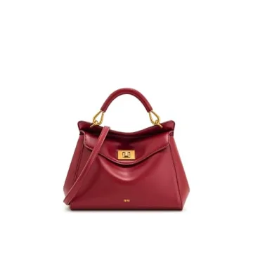 JW PEI Women's Lucia Classic Top Handbag - Vegan Leather, Stylish Claret Design