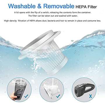 Portable Cordless Handheld Vacuum Cleaner, 8000PA Strong Suction, 120W High Power, Wet & Dry Use, Quick Cleaning for Car, House & Office