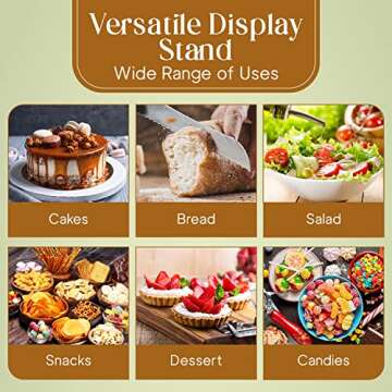 Homeries Acacia Wood Cake Stand with Lid, Cake Plate, (6 in 1) Multi-Functional Serving Platter, Large Cake Stand with Dome, Cake display stand with lid & Cake Dome - Use as Cake Holder, Cake Cover