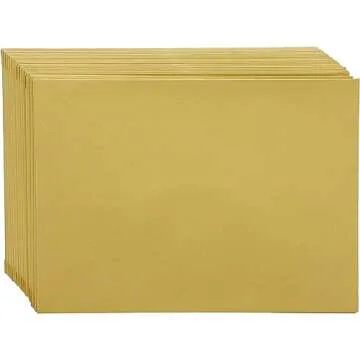 Elegant 48 Pack Blank Greeting Cards with Gold Foil