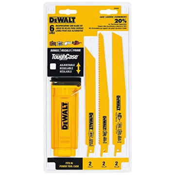 DEWALT Reciprocating Saw Blades, Bi-Metal, 6-Piece Set (DW4896)