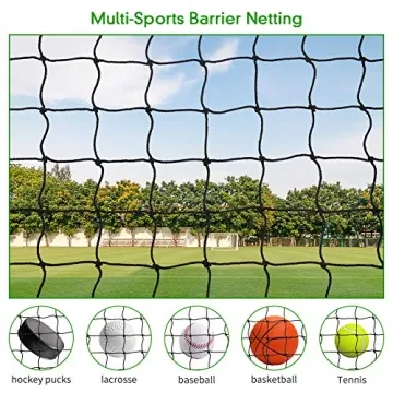 Heavy Duty Baseball Softball Backstop Nets - Wiseek 15'x50'