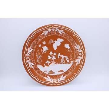 Nodding Donkey Pavilion Disposable Paper Dessert Plates Pack of 8 - Great for Outdoor Events, BBQs, ...