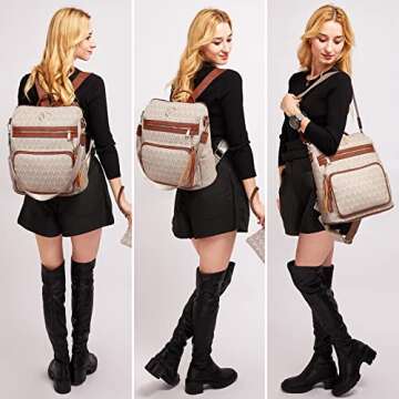 MKP COLLECTION Women Fashion Backpack Purse Convertible Large Ladies Rucksack Versatile Travel Shoul...