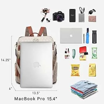 MKP COLLECTION Women Fashion Backpack Purse Convertible Large Ladies Rucksack Versatile Travel Shoulder Bags Handbag Set with Tassel (2pcs)