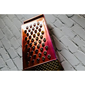 Gold Stainless Steel 4-Sided Grater: Multi-Functional Kitchen Tool