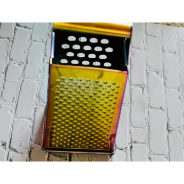 Gold Stainless Steel 4-Sided Grater: Multi-Functional Kitchen Tool
