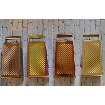 Gold Stainless Steel 4-Sided Grater: Multi-Functional Kitchen Tool