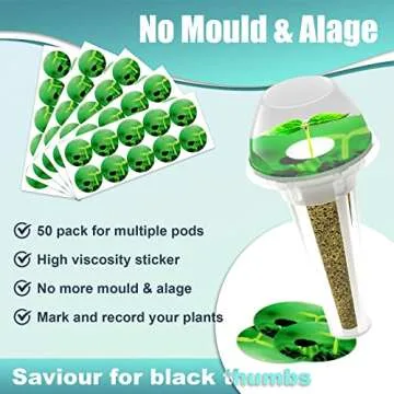 128 pcs Seed Pod Kit for Aerogarden, Grow Anything Kit for Indoor Hydroponics Growing System, Hydroponics Supplies with 50 Grow Sponges, a&b Nutrient Plant Food, 50 Pod Labels, 12 Plant Baskets Domes