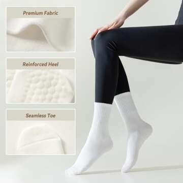 TOAMOUR 4 Pairs Pilates Socks with Grips for Women, Non Slip Yoga Athletic Ballet Barre Dance Workou...