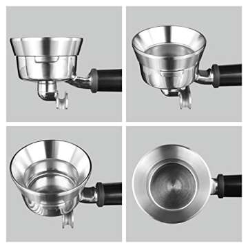 58mm Espresso Dosing Funnel, MATOW Stainless Steel Coffee Dosing Ring Compatible with 58mm Portafilter (58mm)