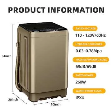 Zyerch Portable Washing Machine for Compact Living Spaces