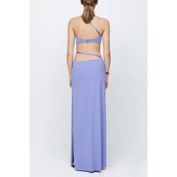 Women Sexy Two Piece Long Skirt Set Sleeveless Crop Cami Top and Split Maxi Skirt Summer Outfits Y2k Clubwear(C5- Purple,S)