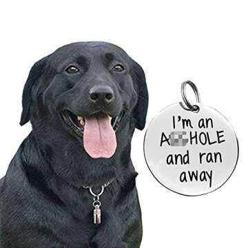 Funny Pet Tag - Quirky Personalized ID Tags for Dogs and Cats