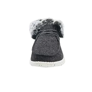 Hey Dude Women’s Britt Black Lace Up Boots for Comfort