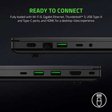 Razer Blade 15 Base Gaming Laptop 2021: Intel Core i7-10750H 6 Core, NVIDIA GeForce RTX 3070, 15.6" FHD 1080p 144Hz, 16GB, 512GB SSD - CNC Aluminum - Chroma RGB Lighting - Thunderbolt 3