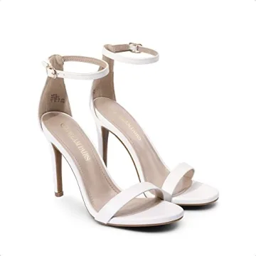 DREAM PAIRS Women's Floral Ankle Strap Stilettos