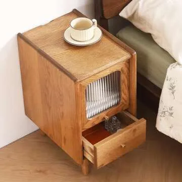 Buzleer Solid Wood Nightstands Ideal for Small Spaces