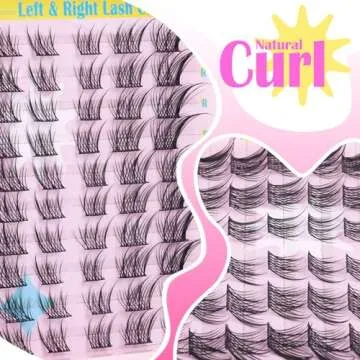 ALICE Natural Lash Clusters DIY Lash Extensions Eyelash Extensions Wispy 3D Cat Eye Eyelash Clusters Left & Right C Curl Individual Lashes