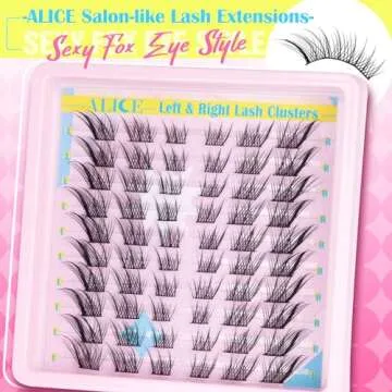 ALICE Natural Lash Clusters DIY Lash Extensions Eyelash Extensions Wispy 3D Cat Eye Eyelash Clusters Left & Right C Curl Individual Lashes