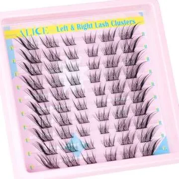 ALICE Natural Lash Clusters DIY Lash Extensions Eyelash Extensions Wispy 3D Cat Eye Eyelash Clusters Left & Right C Curl Individual Lashes