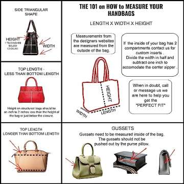 Fabrinique Purse Insert Pillows for Handbag Care