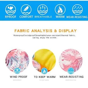 SEARIPE Girls and Boy's Snowsuits One Piece Jumpsuit Winter Warm Ski Suit Kids Toddler Waterproof Overall Outdoor(Yezi,150)