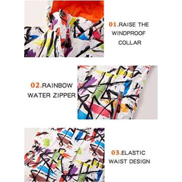 SEARIPE Girls and Boy's Snowsuits One Piece Jumpsuit Winter Warm Ski Suit Kids Toddler Waterproof Overall Outdoor(Yezi,150)