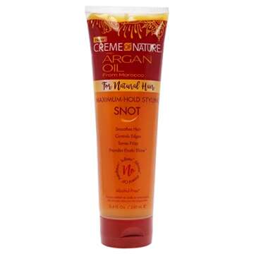 Creme of Nature Argan Oil Maximun Hold Styling Snot Gel Gel Unisex 8.4 oz