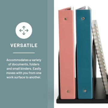 Safco Onyx Mesh 5 Sort Vertical Organizer for Desk