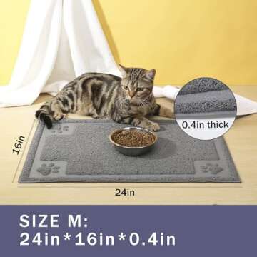 Gefryco Pet Feeding Mat for Dogs & Cats, Waterproof & Non-Slip