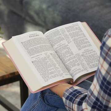 KJV Holy Bible: Large Print with 53,000 Center-Column Cross References, Pink Leathersoft, Red Letter, Comfort Print: King James Version