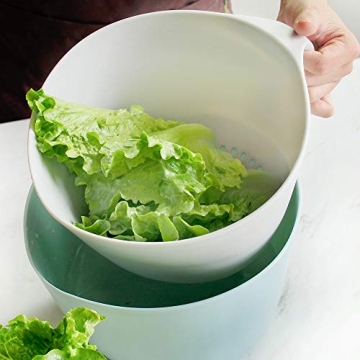 Zeakone 2-in-1 Colander Bowl Set: Durable & Stylish