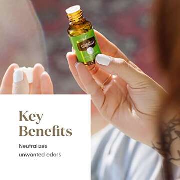 Young Living Citronella Essential Oil - Harness the Power of Nature to Create a More Invigorating Outdoor Environment - 15 ml